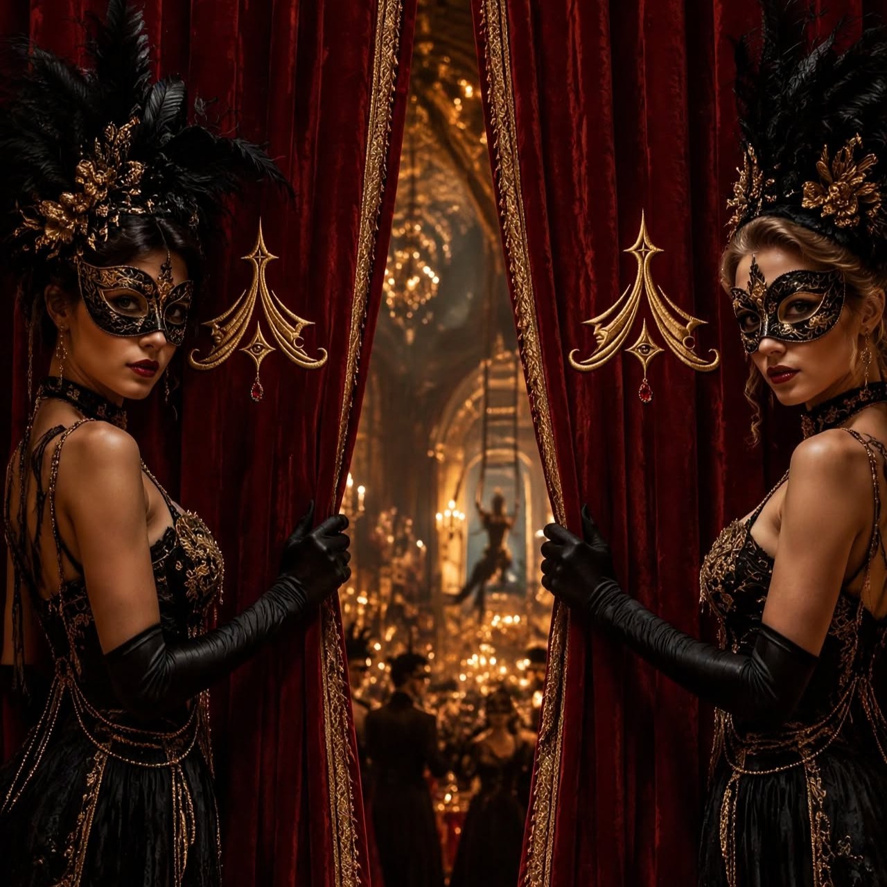 Behind the curtain